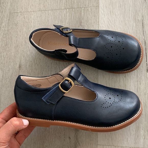 Kiderence navy Mary Jane shoes Easter‎ Church Wedding event promotion fancy 3 - Picture 1 of 9